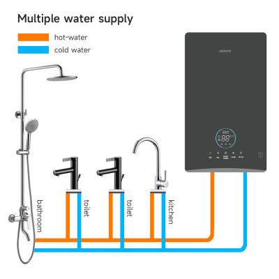 Instantaneous Electric Water Heater With Touch Display For Bathroom